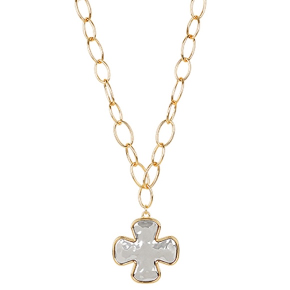 Metal Cross Link Necklace - Picture 2 of 2